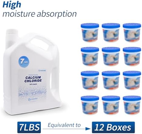 Wisesorb 7 LBS Calcium Chloride Desiccant, Moisture Absorbers Refill Beads - Fragrance Free, Moisture Absorber Refill