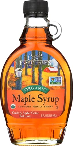 Coombs Family Farms 100% Pure Organic Maple Syrup Grade A Amber Rich, 8 Fl Oz