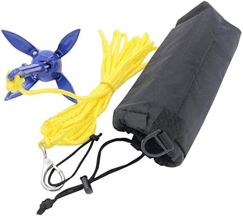 ISURE MARINE Kayak Anchor Kits 0.53lb (240g) Portable Folding Anchor Buoy Kit Canoe Kayak Raft Boat Sailboat Fishing Complete Folding Grapnel Anchor
