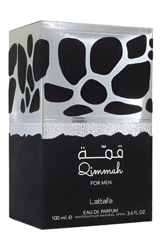 Lattafa Qimmah for Men Eau de Parfum Spray, 3.4 Ounce / 100 ml