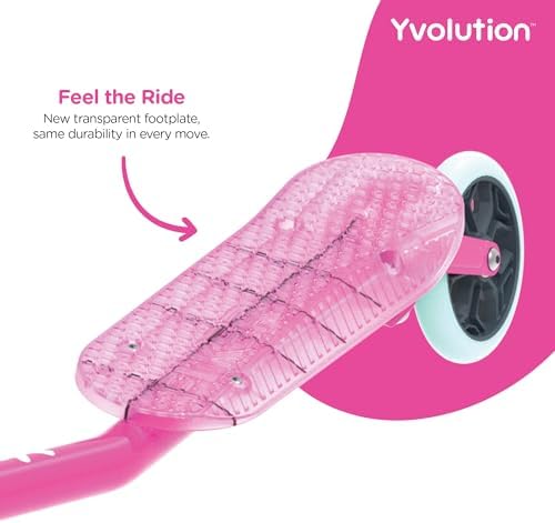 Yvolution Fliker A3 Drift Scooter, 3 Wheels Kids Wiggle Scooter, Foldable, Handbrake, Caster Wheels, for Boys and Girls Aged 7+ Years Old