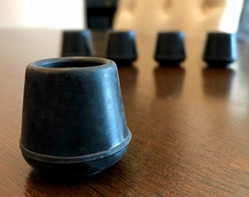 Shepherd Hardware 9126 3/4-Inch Inside Diameter Rubber Leg Tips, 4-Pack, Black