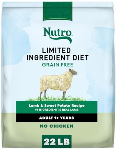 Nutro Limited Ingredient Diet Dry Dog Food, Lamb & Sweet Potato, 4 lb | Grain-free, Lamb #1 ingredient, 10 ingredients or less, no chicken/beef/corn, no wheat, no soy/dairy, supports skin & coat