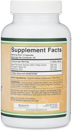 Prostate Support Saw Palmetto + Pumpkin Seed Oil, Fewer Night Trips, 120ct | Daily Prostate + Urinary Control Supplement, Saw Palmetto