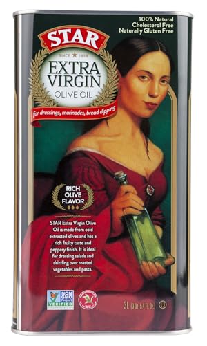 STAR | Extra Virgin Olive Oil | 101 Oz (3 L) Tin | Rich Olive Flavor | Ideal for Family Cooking and Daily Use | Rich Olive Flavor