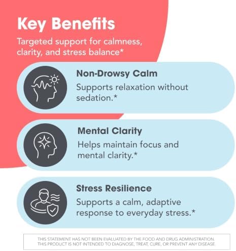 Allergy Research Group ARG 200 mg of Zen - Supports Calm and Stress Balance - Delivers 200 mg L-Theanine & 550 mg GABA per Serving - Vegetarian & Hypoallergenic - 60 Servings - 120 Capsules