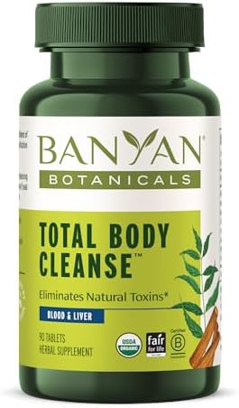 Banyan Botanicals Organic Total Body Cleanse – Systemic Detox & Metabolic Reset Supplement – with Manjistha & Amla for Liver and Blood Purity