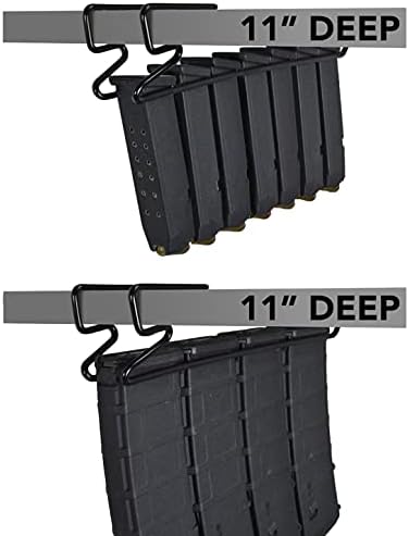Magminder Undershelf Magazine Rack - Stores AR, AK, PMAG, and Double Stack Magazines with baseplates - reimagine Your Gun Safe Products!