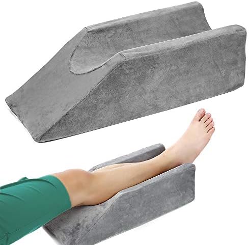 Zelen Elevation Pillow Bed Wedge for Legs Sleeping Foam Wedge Elevated Pillows Ortho Cushion Riser Knee Ankle Support Rest Legs Bolster Elevator