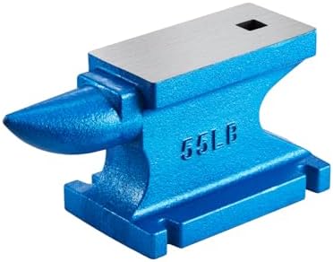 VEVOR Blacksmith Anvil 55 lbs (25 kg) Single Piece of Iron with Square Holes Ideal for Metalurgical and Blacksmiths in Metal Workshop and for