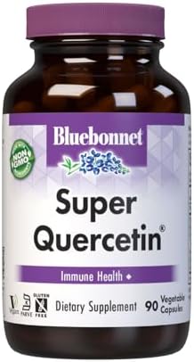 Bluebonnet BB-553 Nutrition Super Quercetin Vegetable Capsules, Vitamin C Formula, Best for Seasonal & Immune Support, Non GMO, Gluten Free, Soy Free