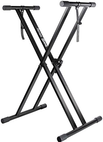 RockJam RJX29 Adjustable X Frame Keyboard Stand with Locking Straps