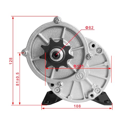 24 Volt 350 Watt MY1016Z3 Gear Reduction Electric Motor with 9 Tooth Sprocket for E Scooter
