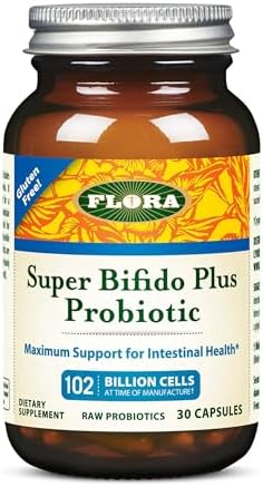 Flora - Super Bifido Plus Probiotic - Daily Probiotic - Supports Gut & Digestive Health - 102 Billion CFU - Bifidobacterium & Lactobacillus Strains