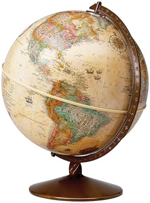 Replogle Globes Franklin World Globe, Antique Ocean, 12-Inch Diameter,Over 4,000 Place Names