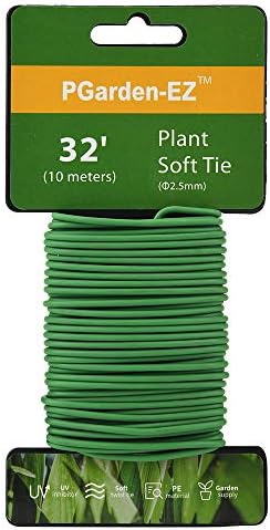 Plant Ties - 32.8ft Soft Twist Ties Green TPR Garden Ties Supply, for Supporting Plants Tomatoes Office Home Organizing