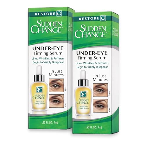Sudden Change Instant Under-Eye Firming Serum, Fast-Acting (023 oz, 2PK) | Targets Under Eye Bags, & Puffiness and Reduces the Appearance of Fine Lines & Wrinkles Fast Acting Results in Minutes