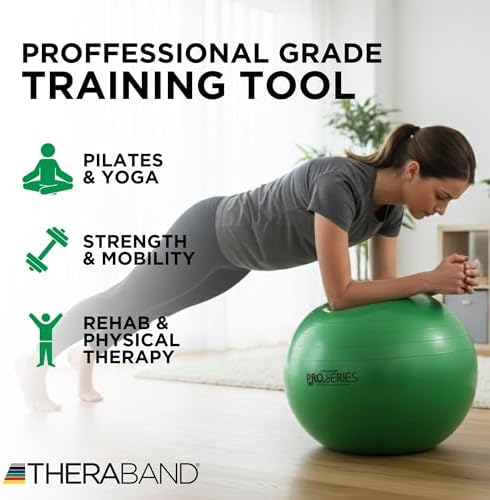 THERABAND Exercise and Stability Ball for Improved Posture, Balance, Core Fitness, Coordination and Rehab