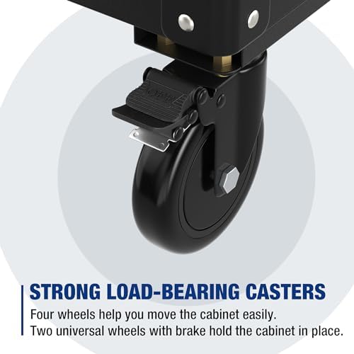 WORKPRO 27.5-Inch Rolling Tool Cabinet, 405 LBS Capacity | Steel Tool Storage Cabinet with PVC Drawer Liners