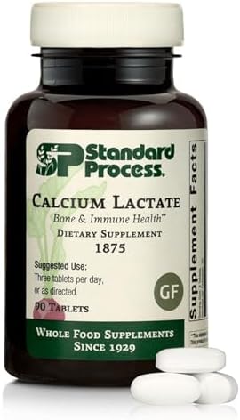 Standard Process - Calcium Lactate Powder - Bone Health & Immune Support - Calcium Magnesium Supplement for Bone Strength & Blood Health - Non-Dairy, Soy & Gluten-Free - 12 oz