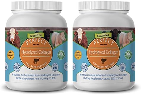 Perfect Supplements – Unflavored Hydrolyzed Collagen Powder for Men and Women - Collagen Peptides - Mix in Hot Cold Liquids, Grass Fed, Easy Absorption, 660 Grams