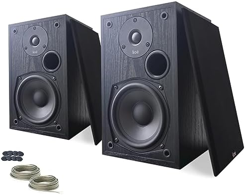 Audio Express Koe’ B102 – 100 Watt Home Theater, Passive Bookshelf Speakers (Pair) Hi-Res Audio, Excellent Response, HiFi, Satellites