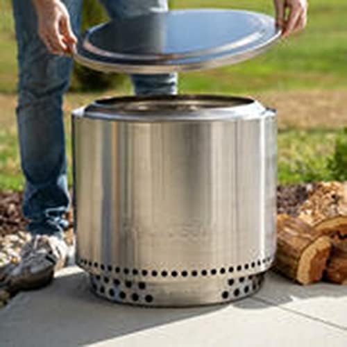 Solo Stove Ranger Lid - Premium 304 Stainless Steel Fire Pit Cover, Modern Round Design, Versatile Tabletop Accessory
