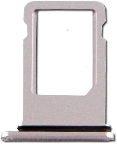 SIM Card Tray Replacement Parts for iPhone 8 SIM Card Holder + Cloth(Silver)