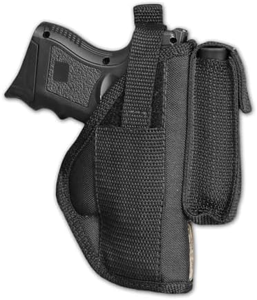 Barsony New Gun OWB Belt Holster w/Magazine Pouch for Compact 9mm 40 45 Pistols