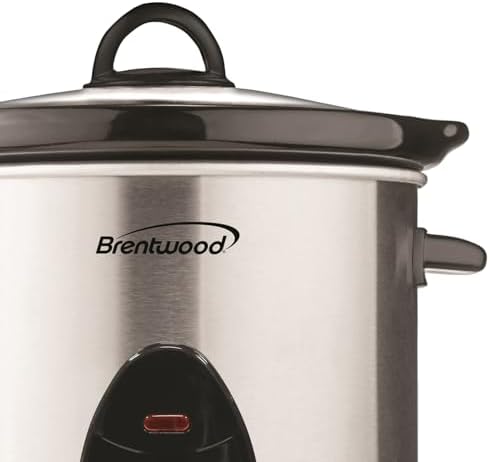 Brentwood SC-130S Slow Cooker Stainless Steel Body, 3-Quart