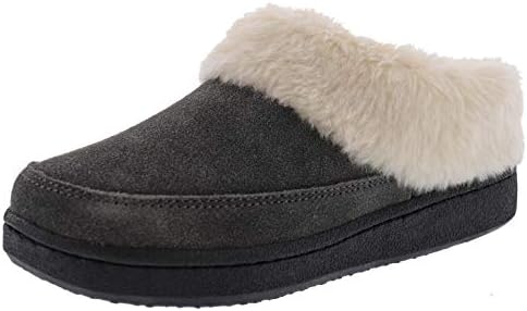Clarks Womens Faux Fur Lined Clog Slippers Warm Cozy Indoor Outdoor Plush Slipper for Women