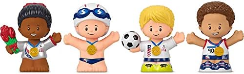 Little People Collector Team USA Classic Sports Special Edition Set for Adults & Fans, 4 Athlete Figures in Display Package