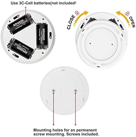 HONWELL Motion Sensor Light Indoor Ceiling Light Cordless Motion Sensor Light Battery Powered LED Warm White Light for Closet Cabinet Kitchen