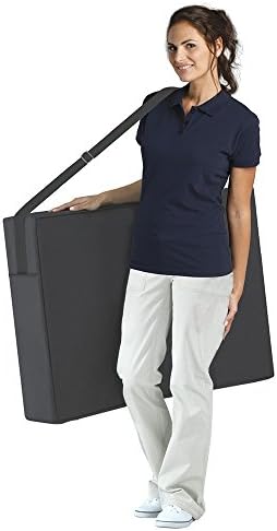 Deluxe Portable Massage Table Carrying Case with Wheels – Heavy-Duty Nylon Travel Bag with Shoulder Strap & Pockets – Fits Most Standard Folding Massage Tables – Black (30")