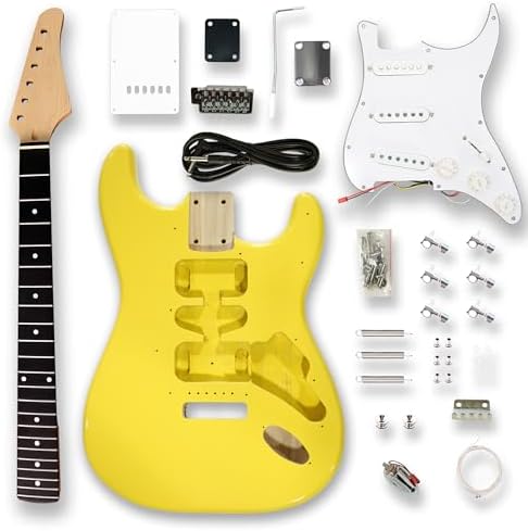 DIY Electric Guitar Kits, okoume Body maple neck & composite ebony fingerboard