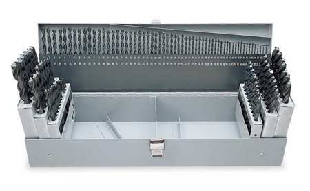 Jobber Drill Set, 115 PC, HSS, Blk Oxide