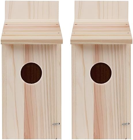 Cedar Blue Bird Box House,Hummingbird Wren Chickadee House, Assembled,1Pcs