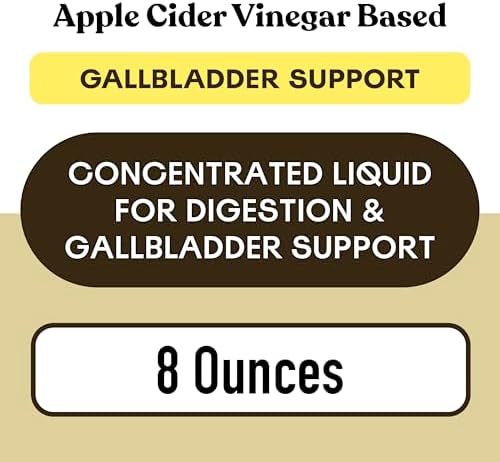 Gallbladder Complete 8oz Organic Liquid Concentrate - Organic Gallbladder Support Formula with Apple Cider Vinegar Digestive Bitters Stone Breaker