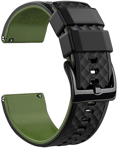 Ritche Christmas Gift Silicone Watch Bands 18mm 20mm 22mm 24mm Quick Release Rubber Watch Bands for Men, White Elephant Gifts