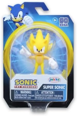 Sonic The Hedgehog Action Figure 2.5 Inch Super Sonic Collectible Toy