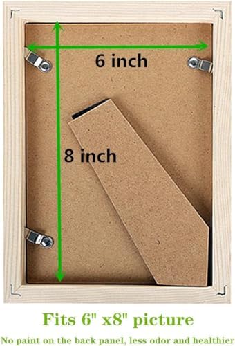 6x8 inch Picture Frame Made of 100% Solid Wood and High Definition PlexiGlass Display Pictures for Table Top Display and Wall Mounting Photo Frame