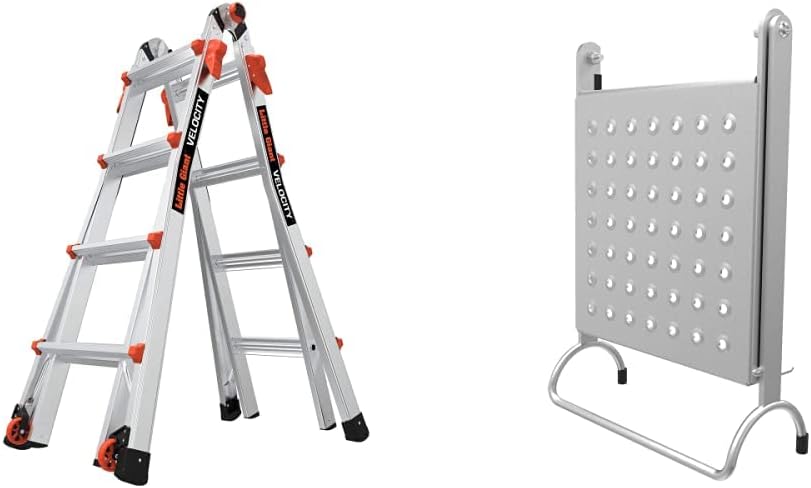 Little Giant Velocity, Aluminum Ladder, 14 ft Reach, 15413-001 | Telescoping Multi-Position Ladder with Extension, A-Frame, 90-Degree & Trestle Modes, 300 lbs. Rating