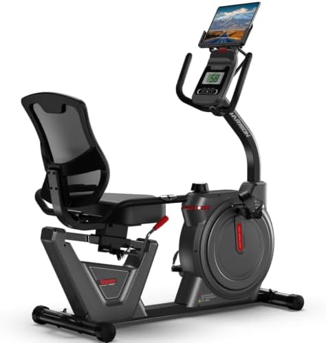 Recumbent Exercise Bike for Home and Seniors, 450 LB Capacity | Comfortable Seat, Easy Step-Through Frame and Quiet Magnetic Resistance for Smooth
