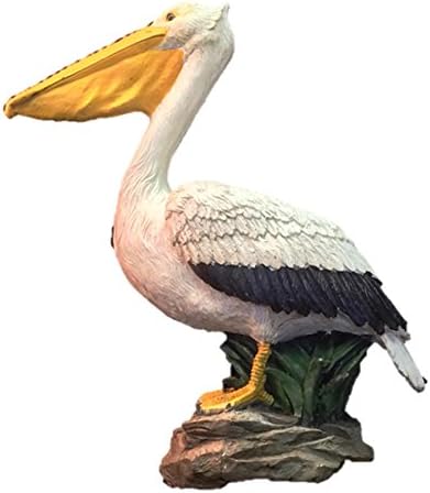 homestyles 20 in. Pelican on Ocean Coastal Rock Collectible Beach Statue-Natural Finish