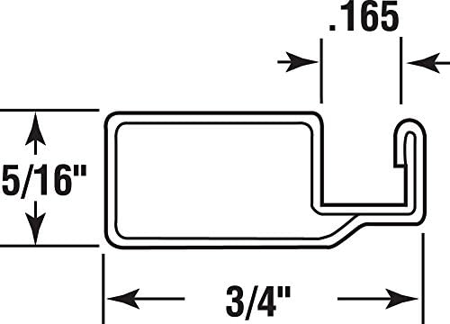 Prime-Line MP14075 Aluminum Screen Frame – 5/16 x 3/4 x 72 In. Almond Finish – Build or Repair Window Screens – Cut to Size – Uses 5/16 x