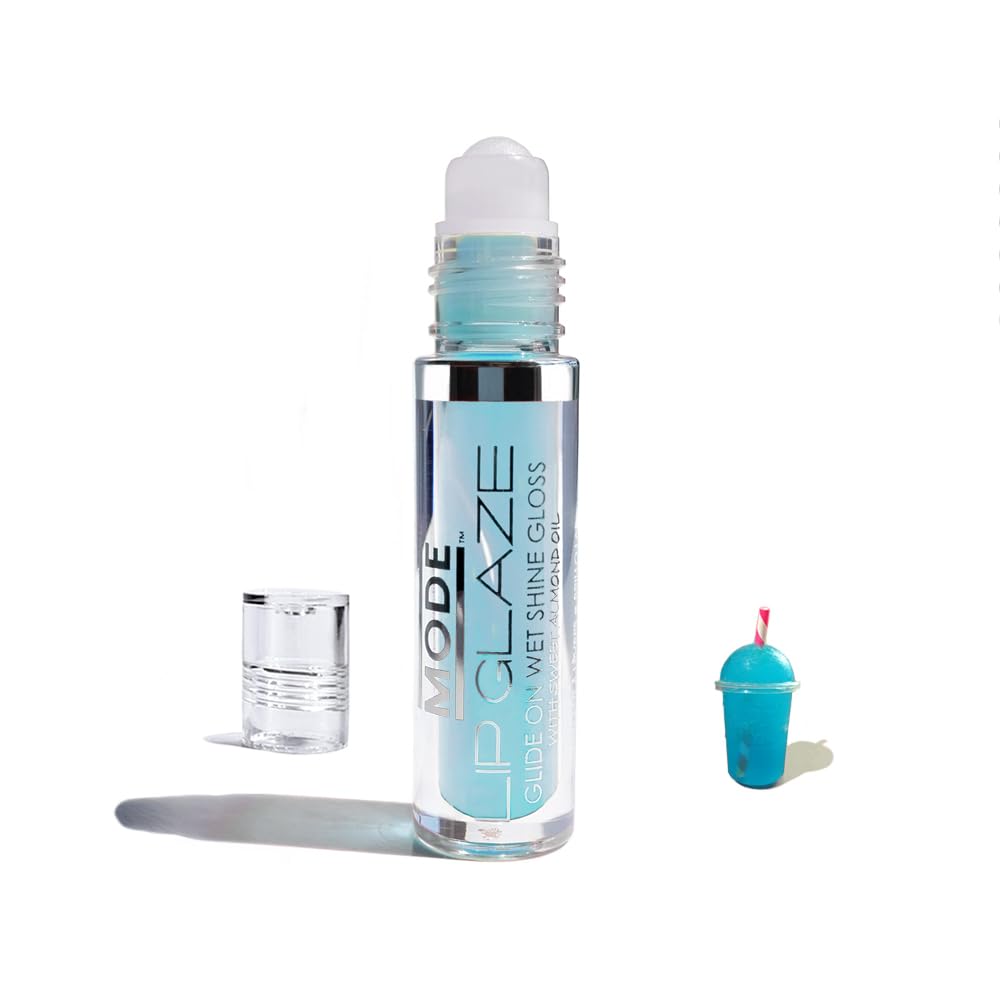 MODE Lip Glaze Cotton Candy Flavored Lip Gloss, Hydrating Sheer Wet Shine, Skincare Fruit Oils