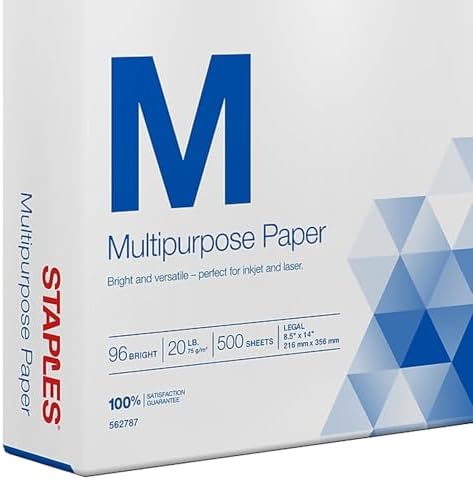 Staples 11-Inch X 17-Inch Multipurpose Paper 20 Lbs. 96 Brightness 500/Ream