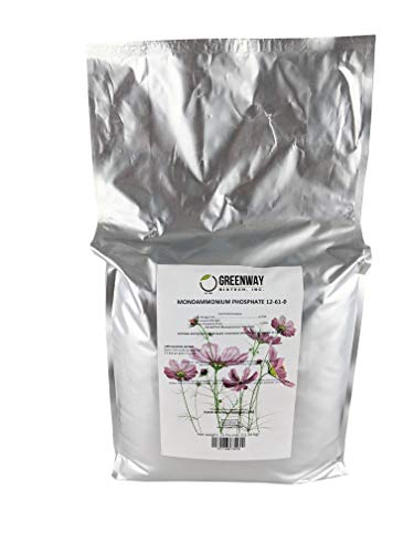 Greenway Biotech, Inc. Monoammonium Phosphate Fertilizer 12-61-0 Contains 12% Nitrogen and 61% Phosphorus- The Ultimate Plant Growth and Blooming Enhancer for Hydroponics and Soil Use - 10 Pounds