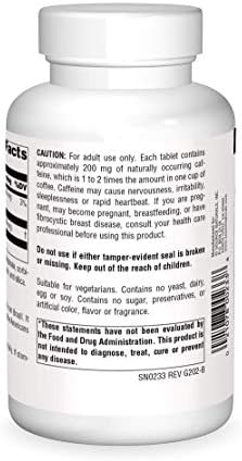 Source Naturals Guarana Energizer 900 mg Caffiene and Energy - 200 Tablets