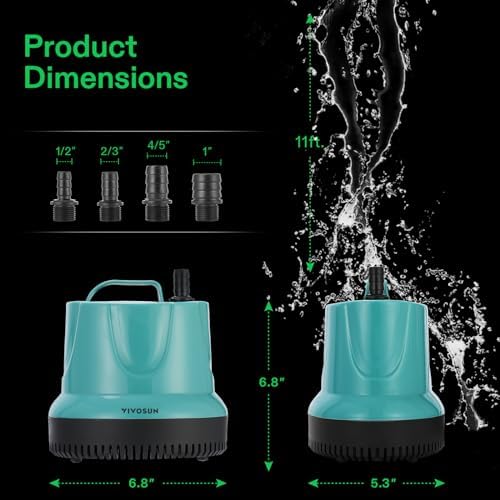 VIVOSUN 660GPH Sub Water Pump for Fish Tank, Pond, Aquarium, Hydroponics